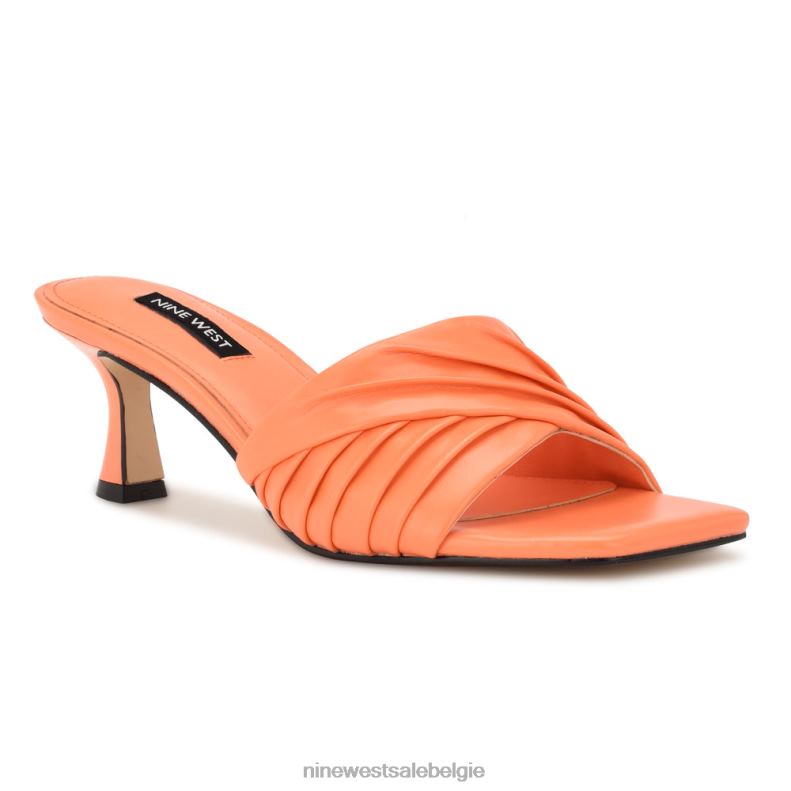 Nine West L48XT260 oranje Azala-slipsandalen met hak