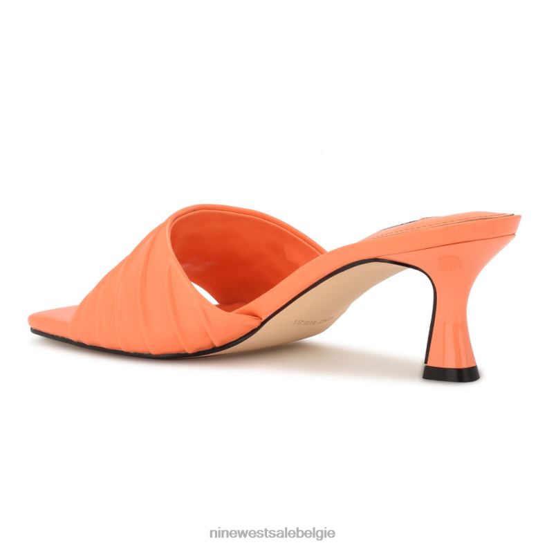 Nine West L48XT260 oranje Azala-slipsandalen met hak