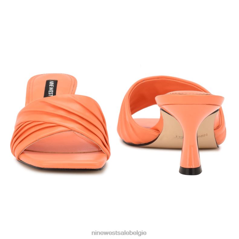 Nine West L48XT260 oranje Azala-slipsandalen met hak