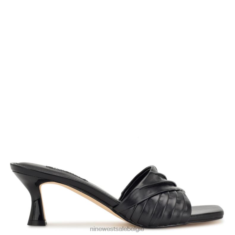 Nine West L48XT262 zwart Azala-slipsandalen met hak