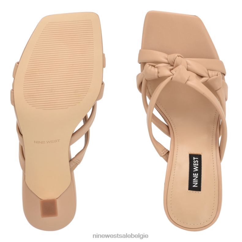 Nine West L48XT263 warme blos Yeander-slipsandalen met hak