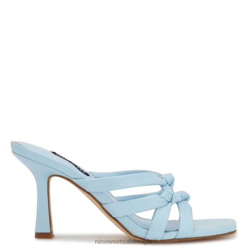 Nine West L48XT264 hemelsblauw Yeander-slipsandalen met hak