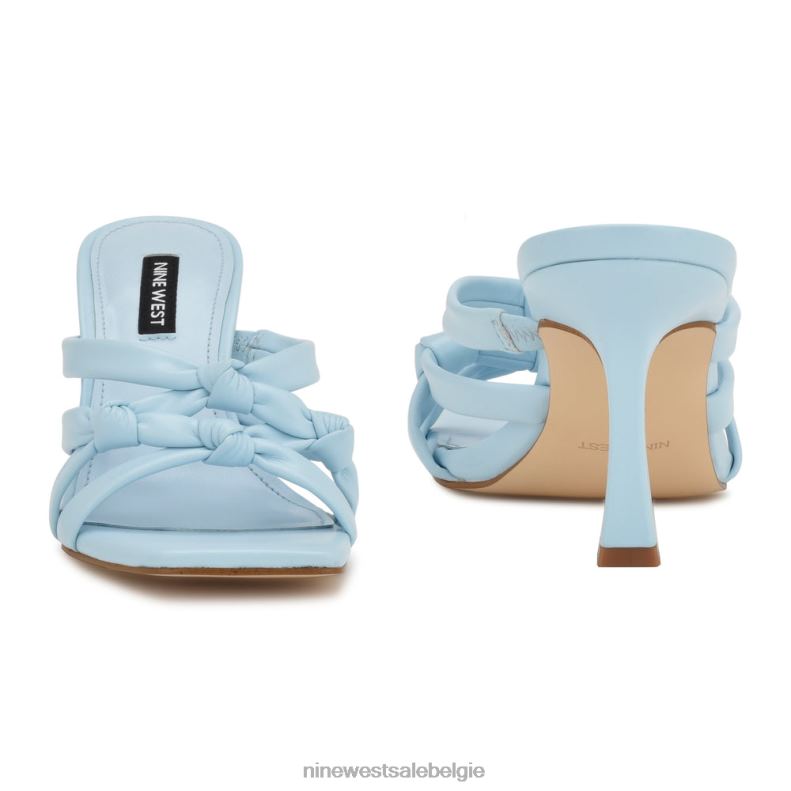 Nine West L48XT264 hemelsblauw Yeander-slipsandalen met hak