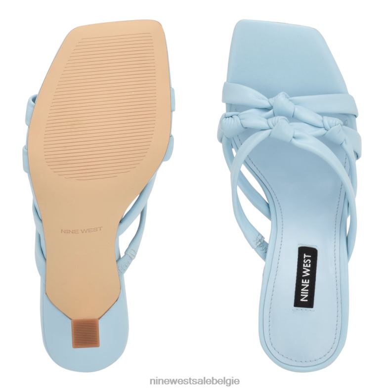 Nine West L48XT264 hemelsblauw Yeander-slipsandalen met hak