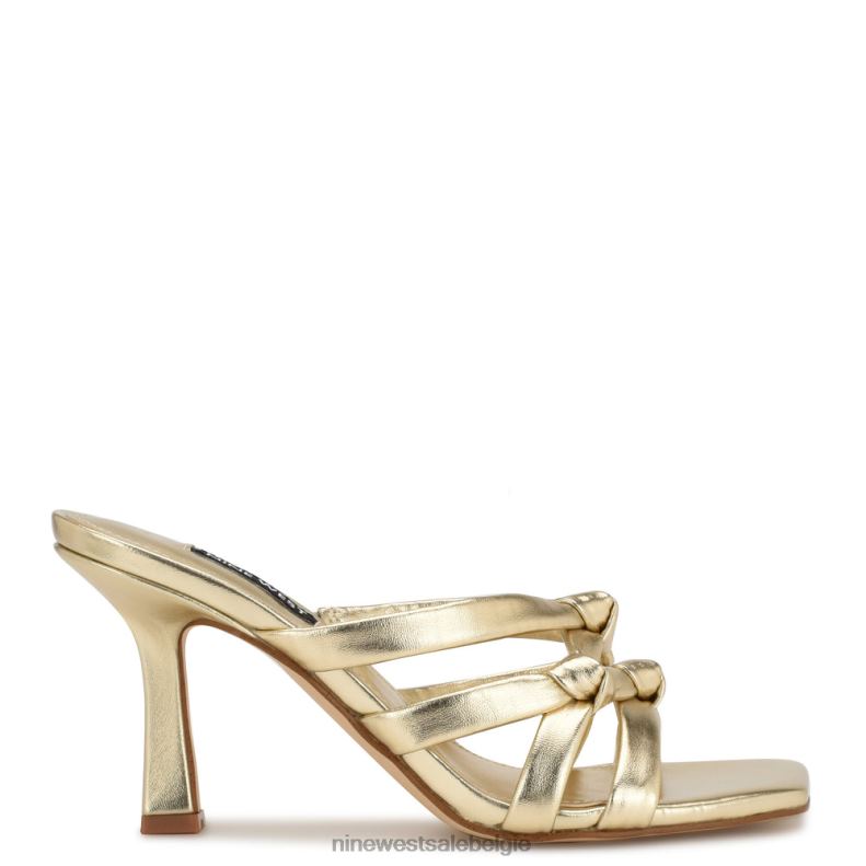 Nine West L48XT265 platijn Yeander-slipsandalen met hak