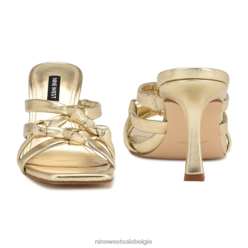 Nine West L48XT265 platijn Yeander-slipsandalen met hak