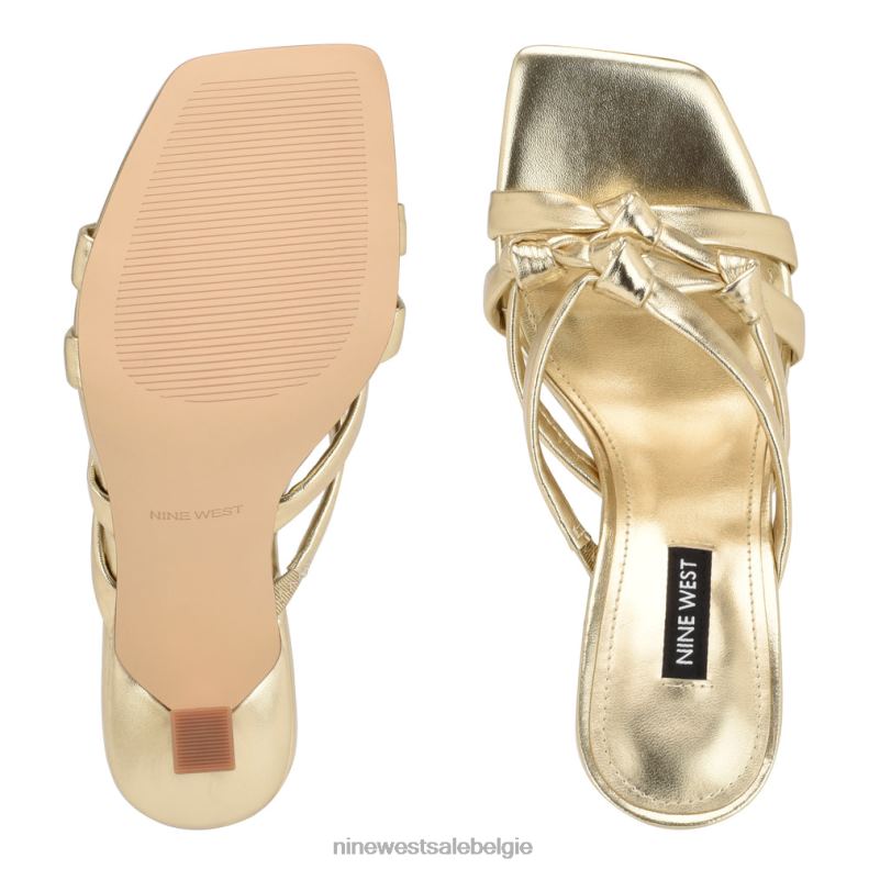 Nine West L48XT265 platijn Yeander-slipsandalen met hak