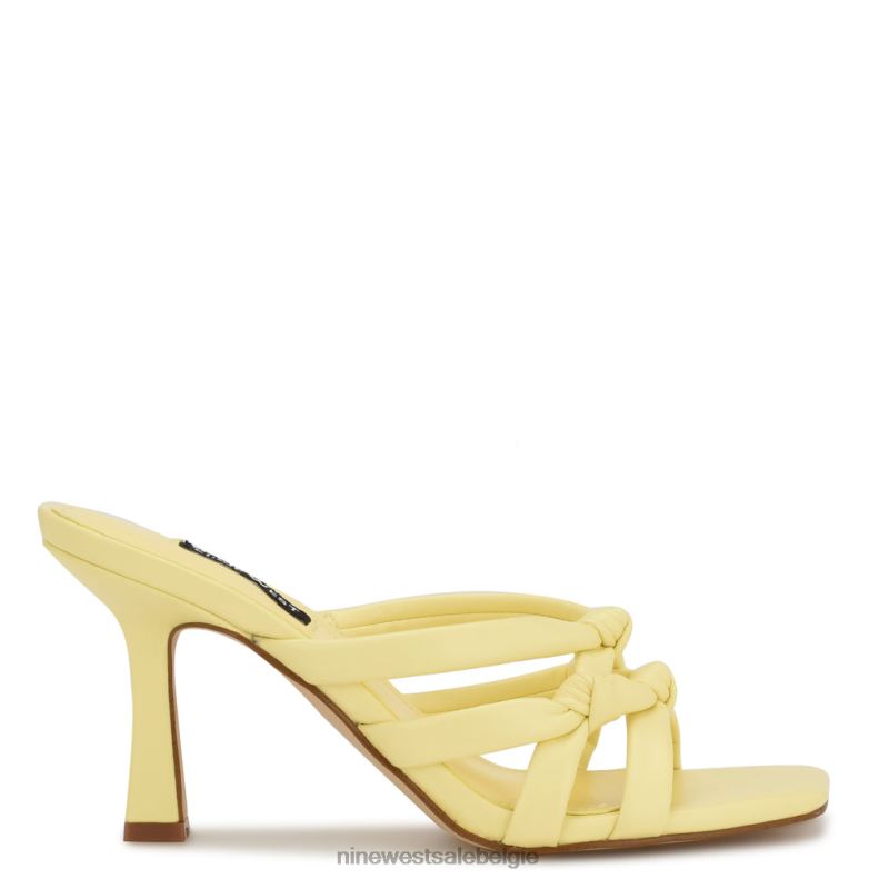 Nine West L48XT266 licht geel Yeander-slipsandalen met hak