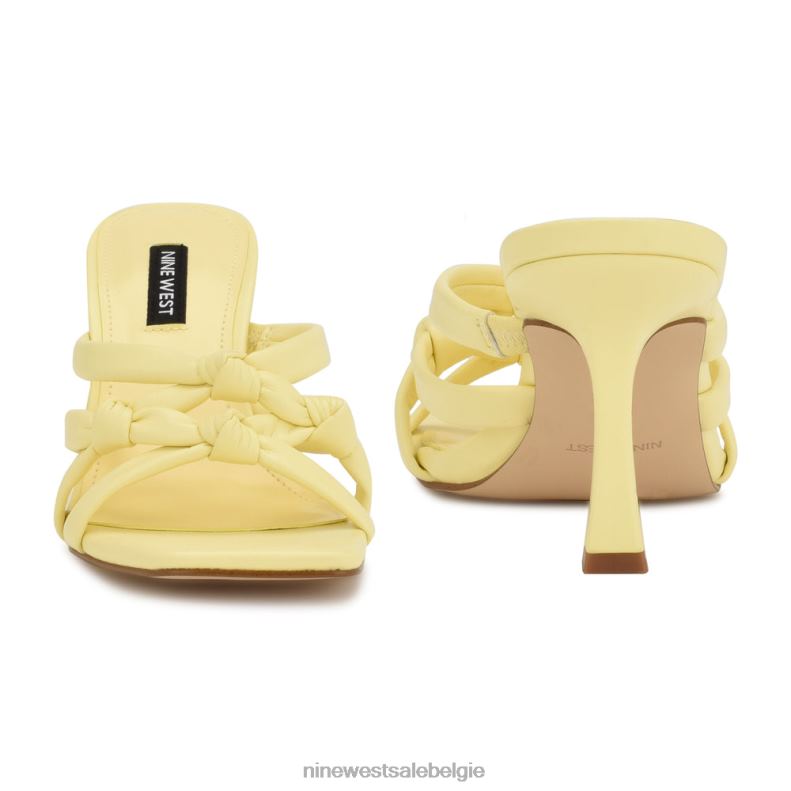 Nine West L48XT266 licht geel Yeander-slipsandalen met hak