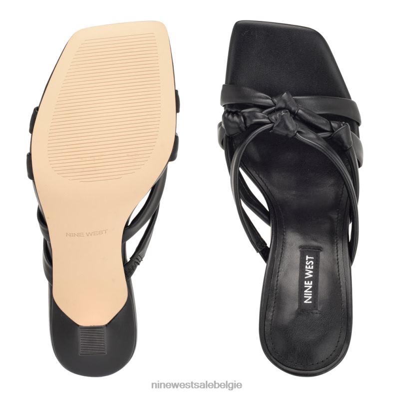 Nine West L48XT267 zwart Yeander-slipsandalen met hak