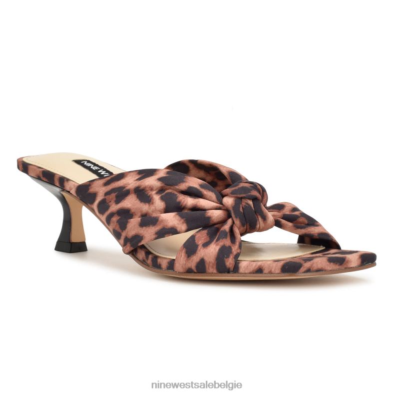 Nine West L48XT273 luipaard Dipa-slipsandalen met hak