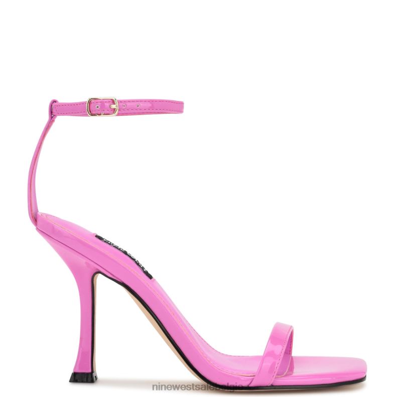 Nine West L48XT276 roze patent Yess sandalen met enkelbandje