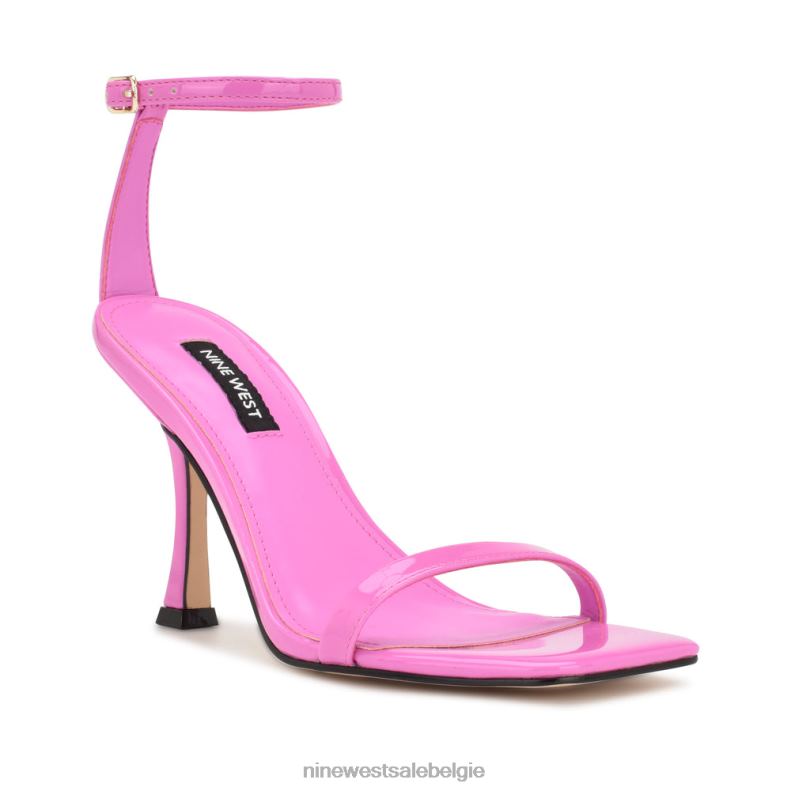 Nine West L48XT276 roze patent Yess sandalen met enkelbandje