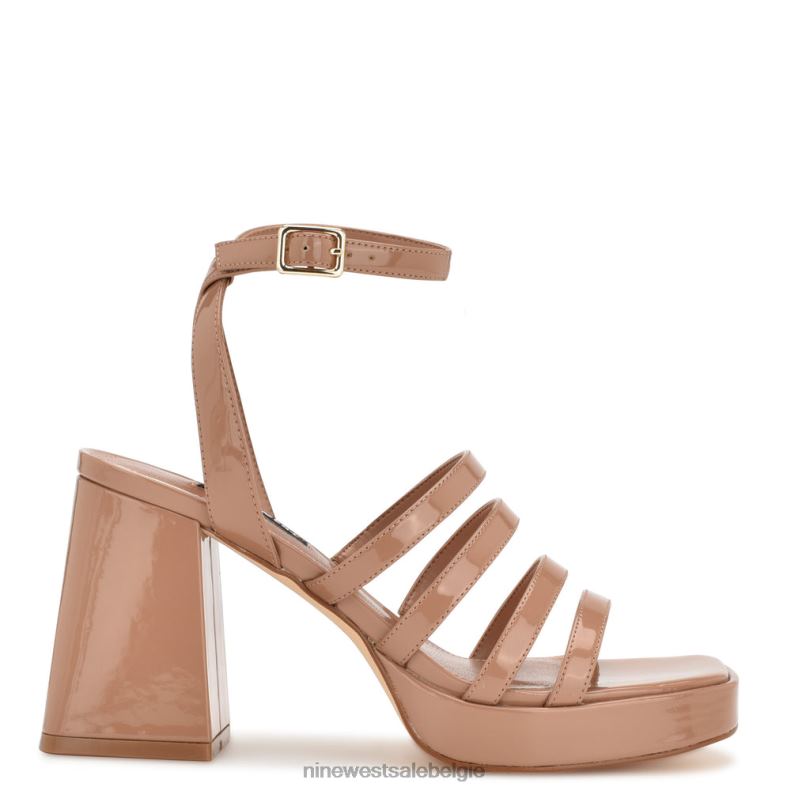 Nine West L48XT281 klei patent Teriss platformsandalen met bandjes