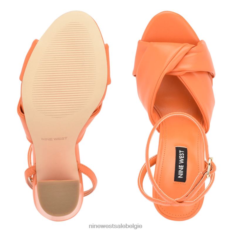 Nine West L48XT294 oranje Larisa sandalen met hak