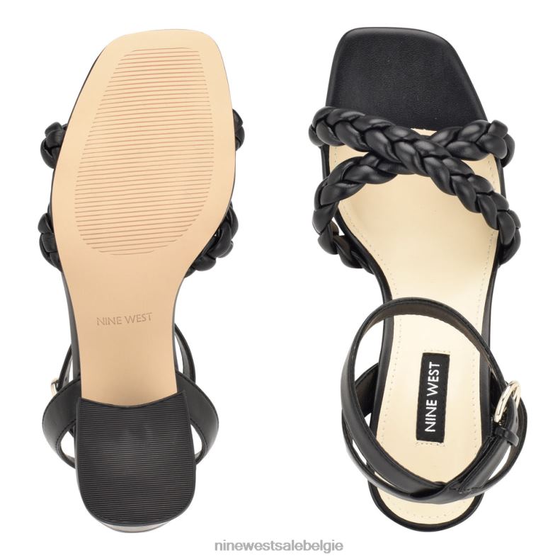 Nine West L48XT299 zwart Gracanna sandalen met blokhak