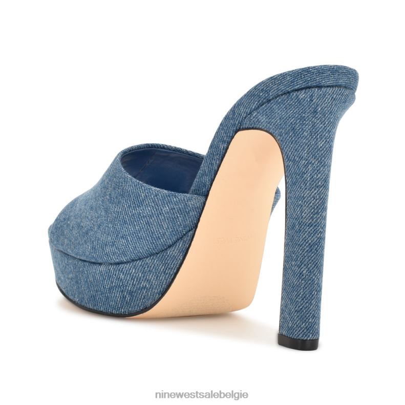 Nine West L48XT313 denim Wilia platformslipsandalen