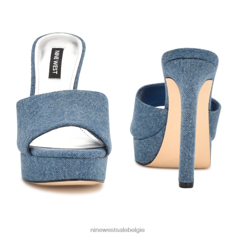 Nine West L48XT313 denim Wilia platformslipsandalen