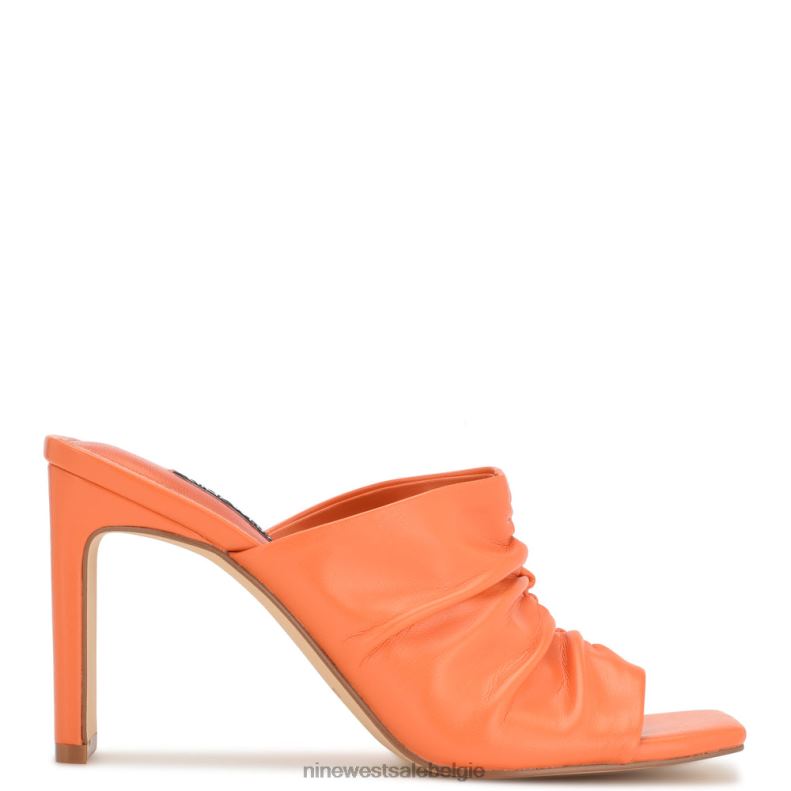 Nine West L48XT320 oranje Peary-slipsandalen met hak