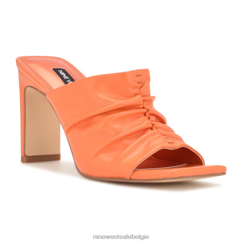 Nine West L48XT320 oranje Peary-slipsandalen met hak