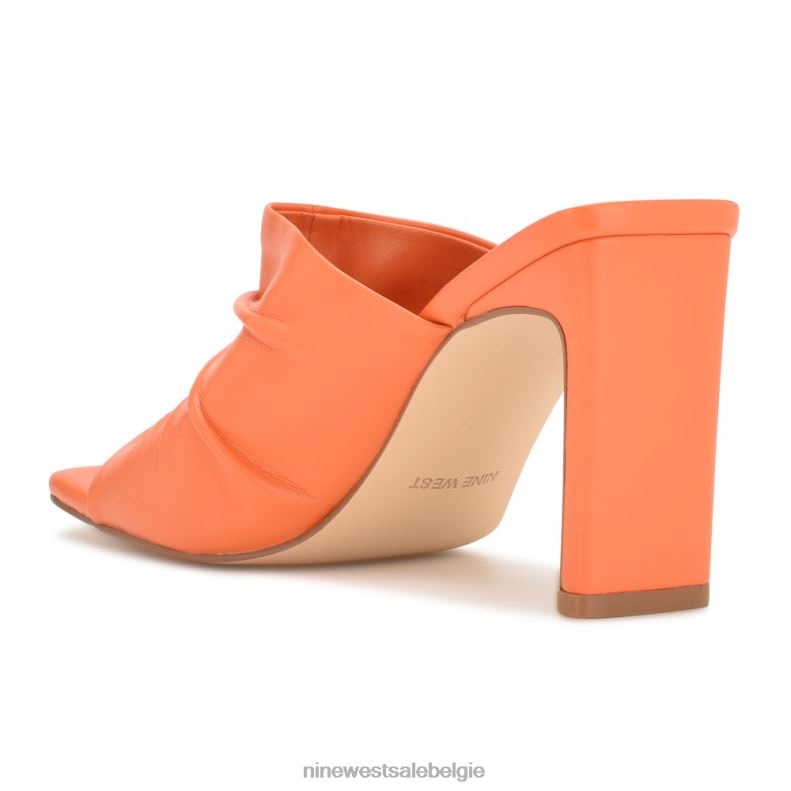 Nine West L48XT320 oranje Peary-slipsandalen met hak