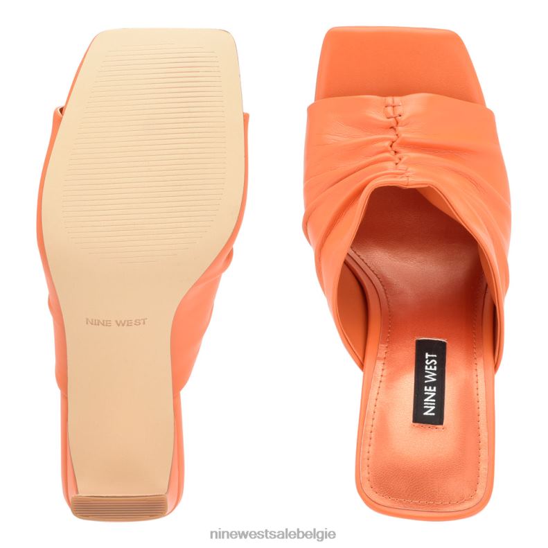 Nine West L48XT320 oranje Peary-slipsandalen met hak