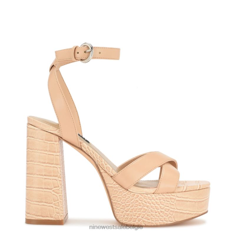 Nine West L48XT322 warme blos kroko joya platformsandalen