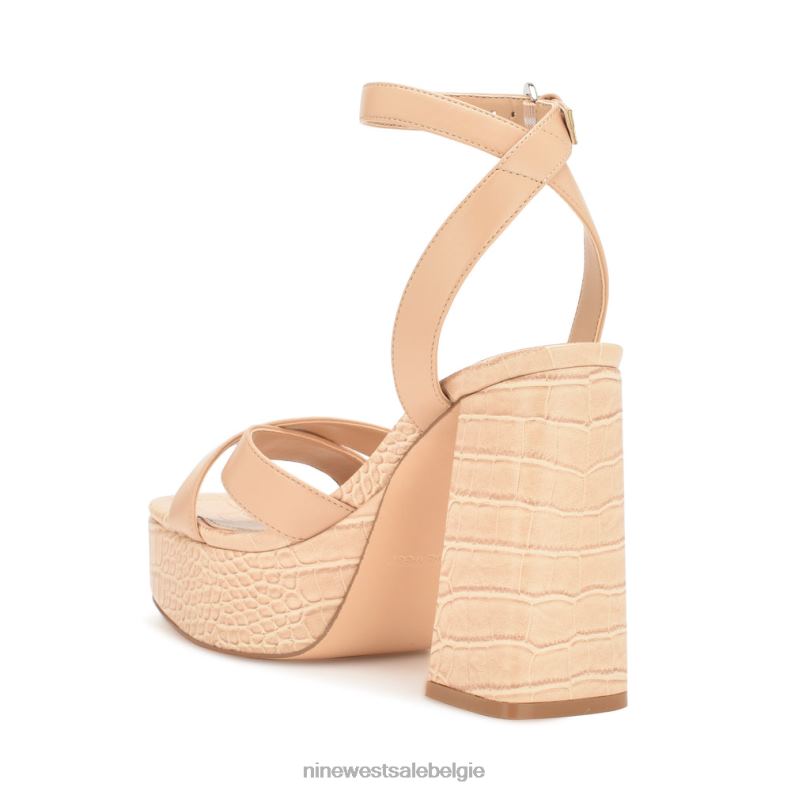 Nine West L48XT322 warme blos kroko joya platformsandalen