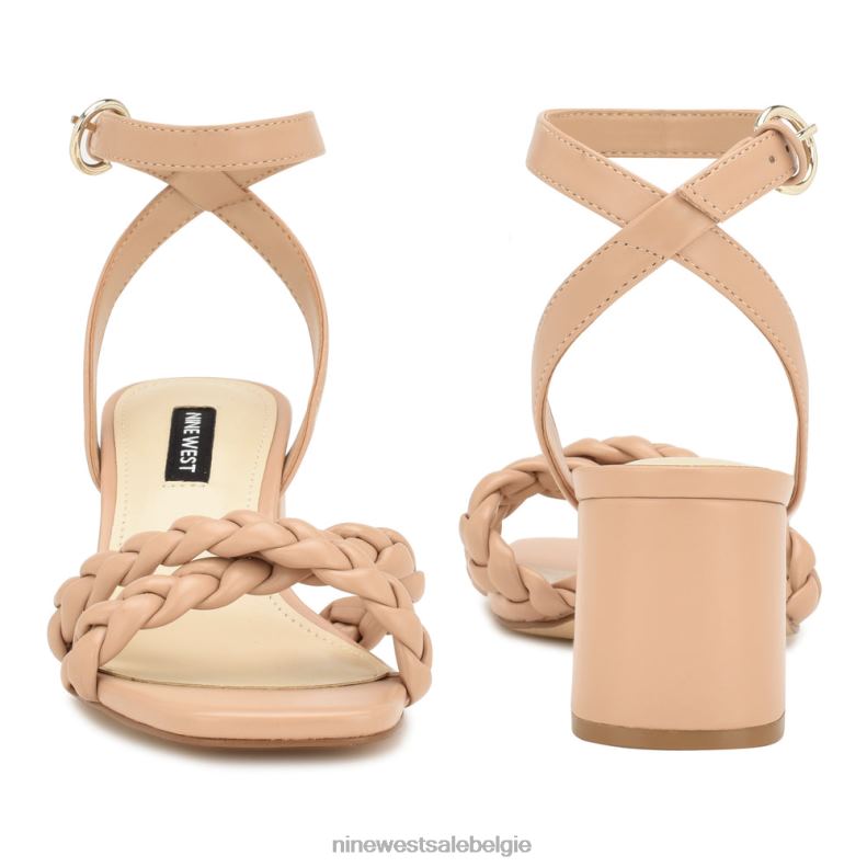 Nine West L48XT325 warme blos Gracanna sandalen met blokhak