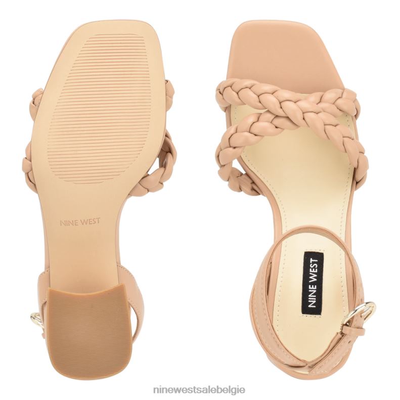 Nine West L48XT325 warme blos Gracanna sandalen met blokhak