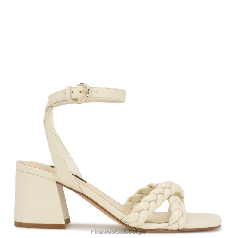 Nine West L48XT326 chique crème Gracanna sandalen met blokhak