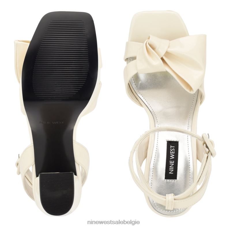 Nine West L48XT350 chique crème patent Rippa-platformsandalen