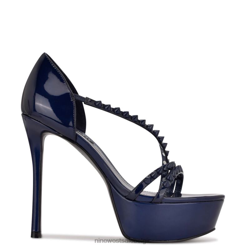 Nine West L48XT384 donkerblauw fantastische platformsandalen