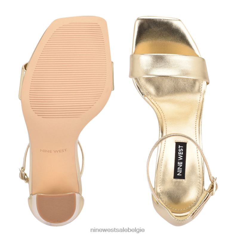 Nine West L48XT427 goud Marrie sandalen met enkelbandje