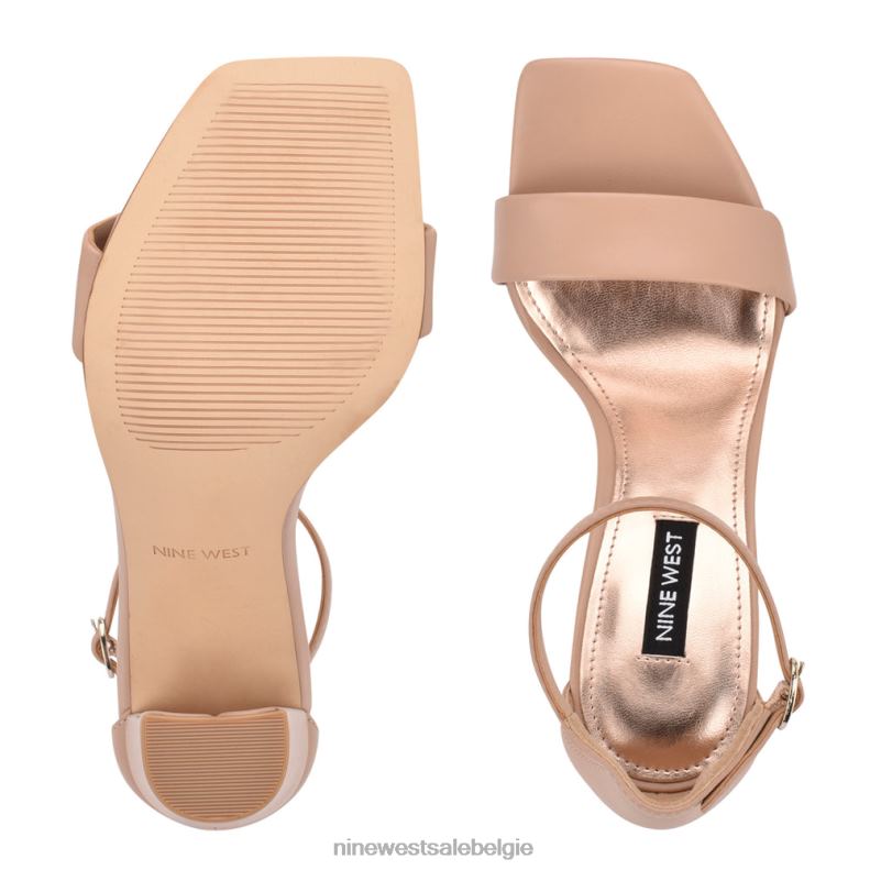 Nine West L48XT432 nauwelijks naakt Marrie sandalen met enkelbandje