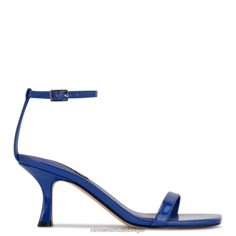 Nine West L48XT473 blauw patent sandalen met rijpe hakken