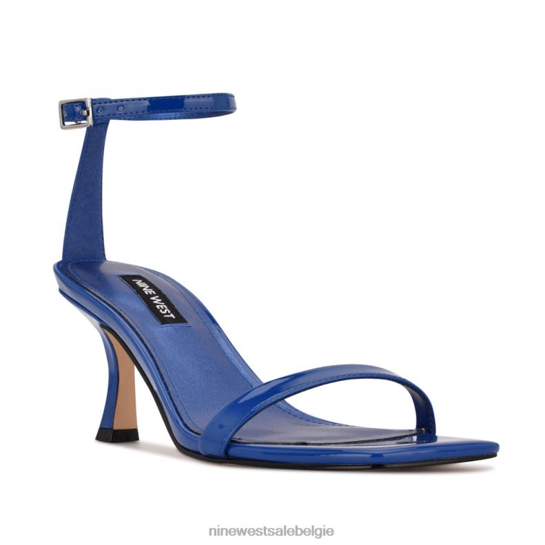 Nine West L48XT473 blauw patent sandalen met rijpe hakken