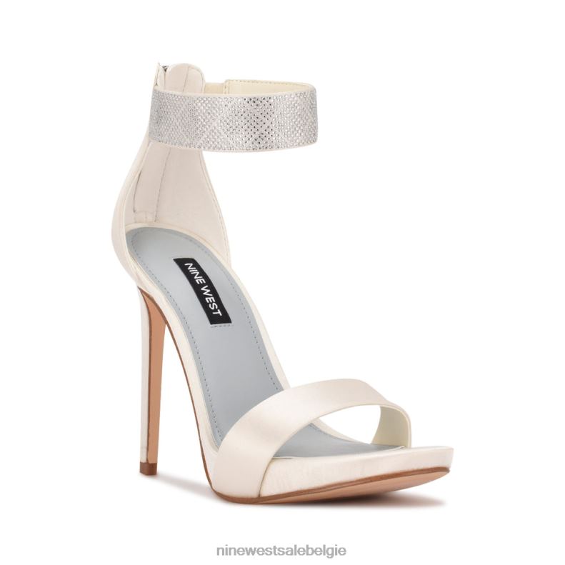 Nine West L48XT479 ivoor utell sandalen met hak en enkelbandje