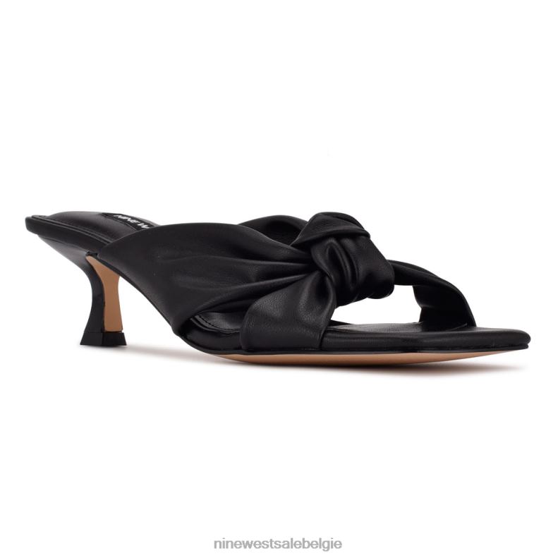 Nine West L48XT530 zwart Dipa-slipsandalen met hak