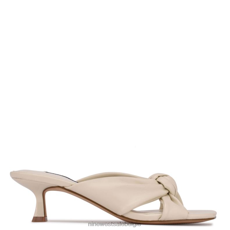 Nine West L48XT532 chique crème Dipa-slipsandalen met hak