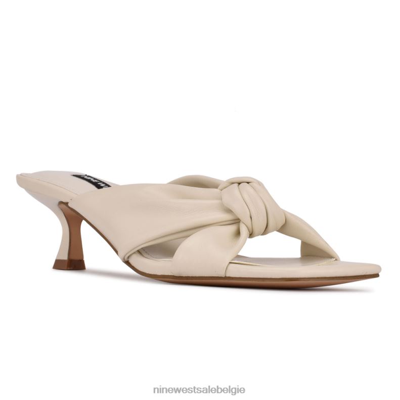 Nine West L48XT532 chique crème Dipa-slipsandalen met hak