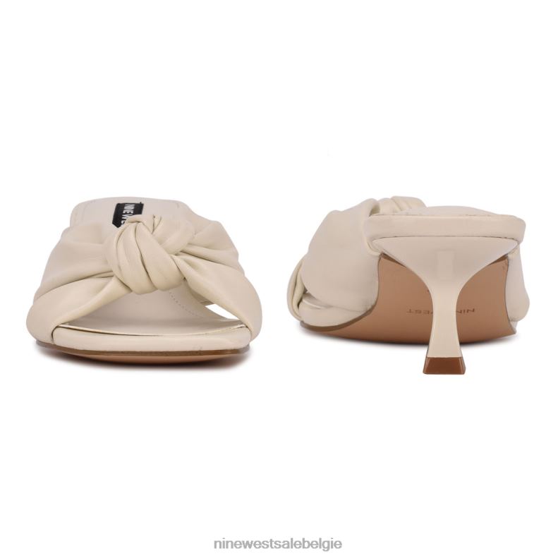 Nine West L48XT532 chique crème Dipa-slipsandalen met hak