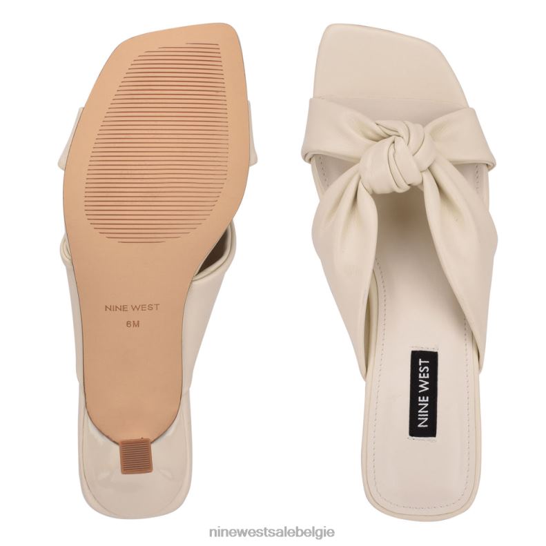 Nine West L48XT532 chique crème Dipa-slipsandalen met hak