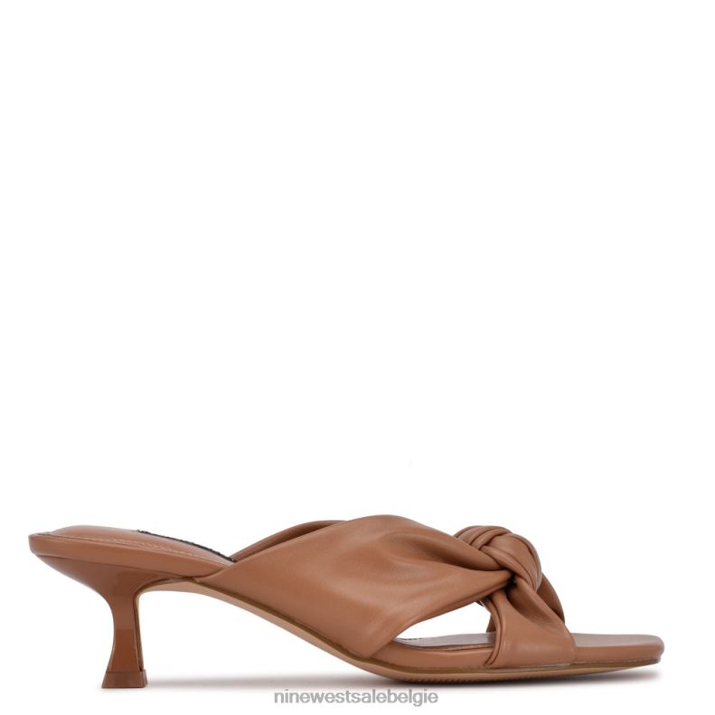 Nine West L48XT534 natuurlijk Dipa-slipsandalen met hak