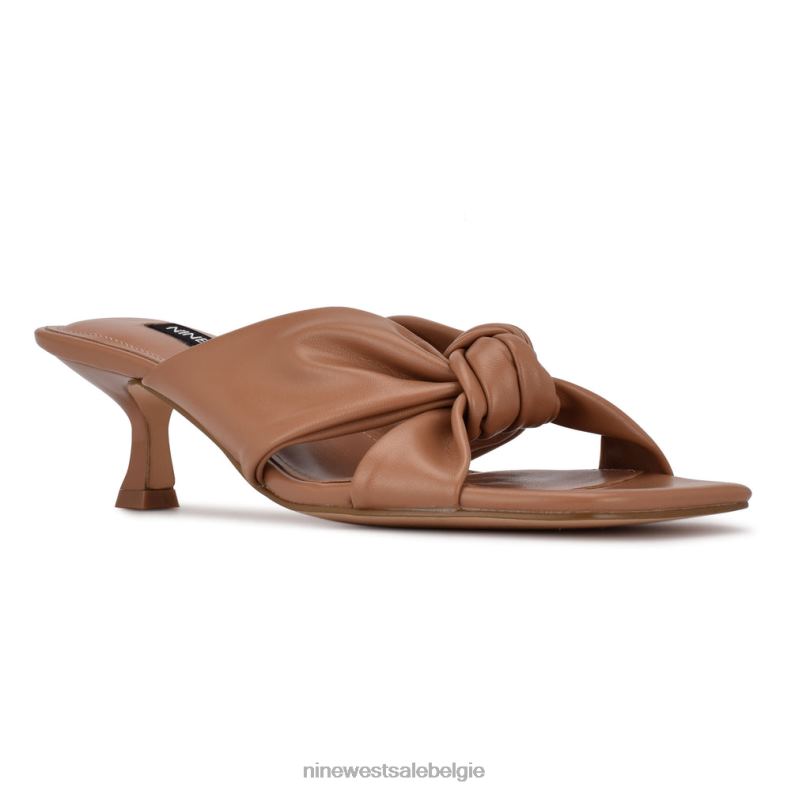 Nine West L48XT534 natuurlijk Dipa-slipsandalen met hak