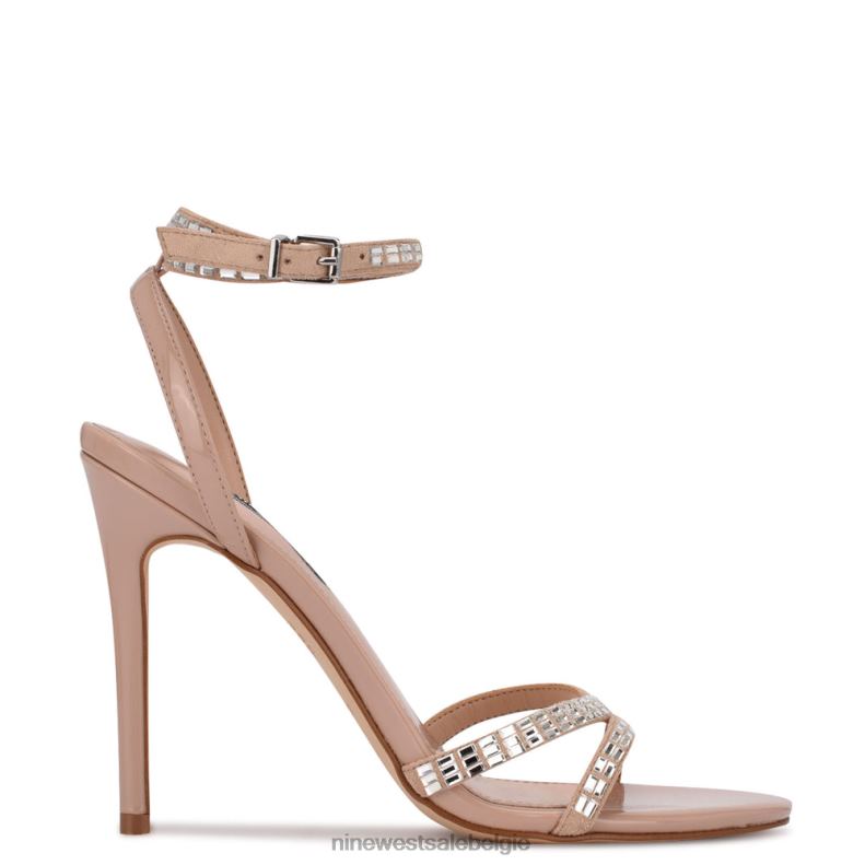 Nine West L48XT557 nauwelijks naakt suède Mona sandalen met enkelbandje