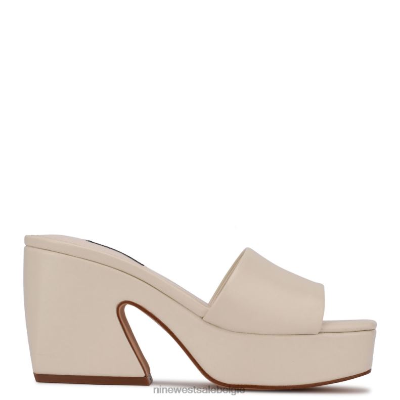 Nine West L48XT601 chique crème Oklee sandalen met platformslip