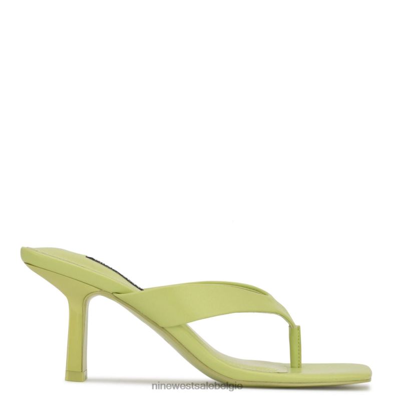 Nine West L48XT607 neon limoen Sandalen met nesthak