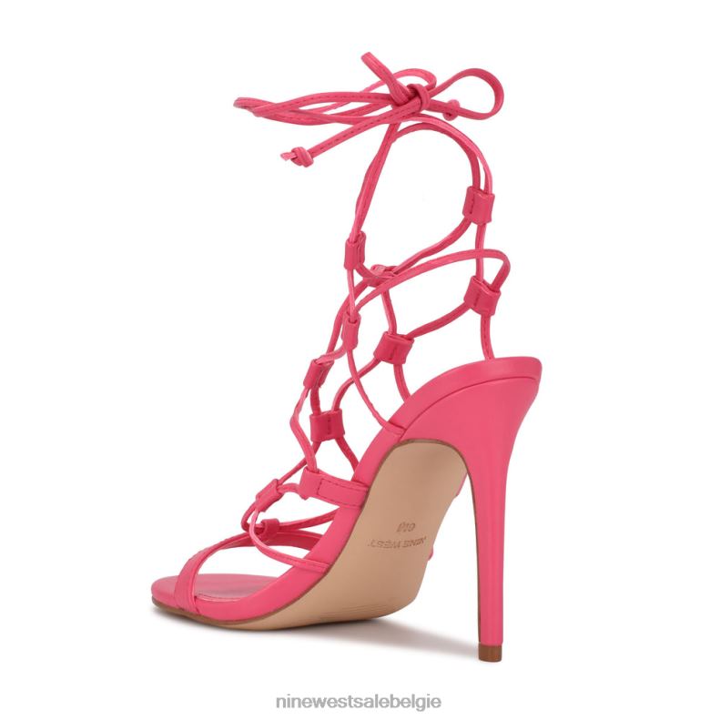 Nine West L48XT854 wauw roze Mix sandalen met enkelwikkel