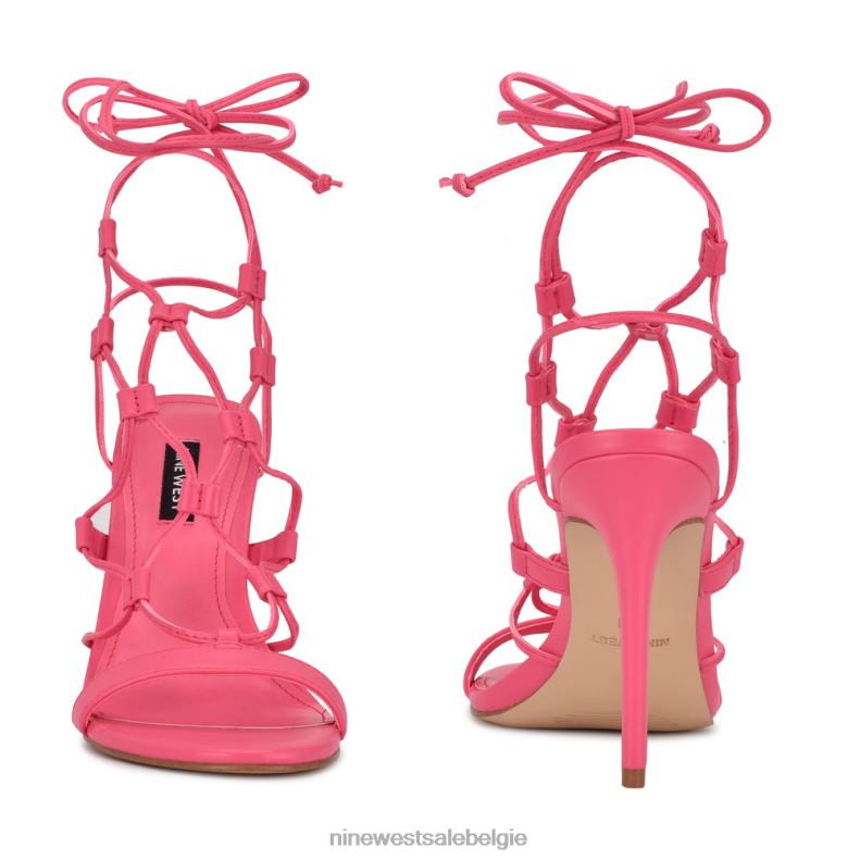 Nine West L48XT854 wauw roze Mix sandalen met enkelwikkel